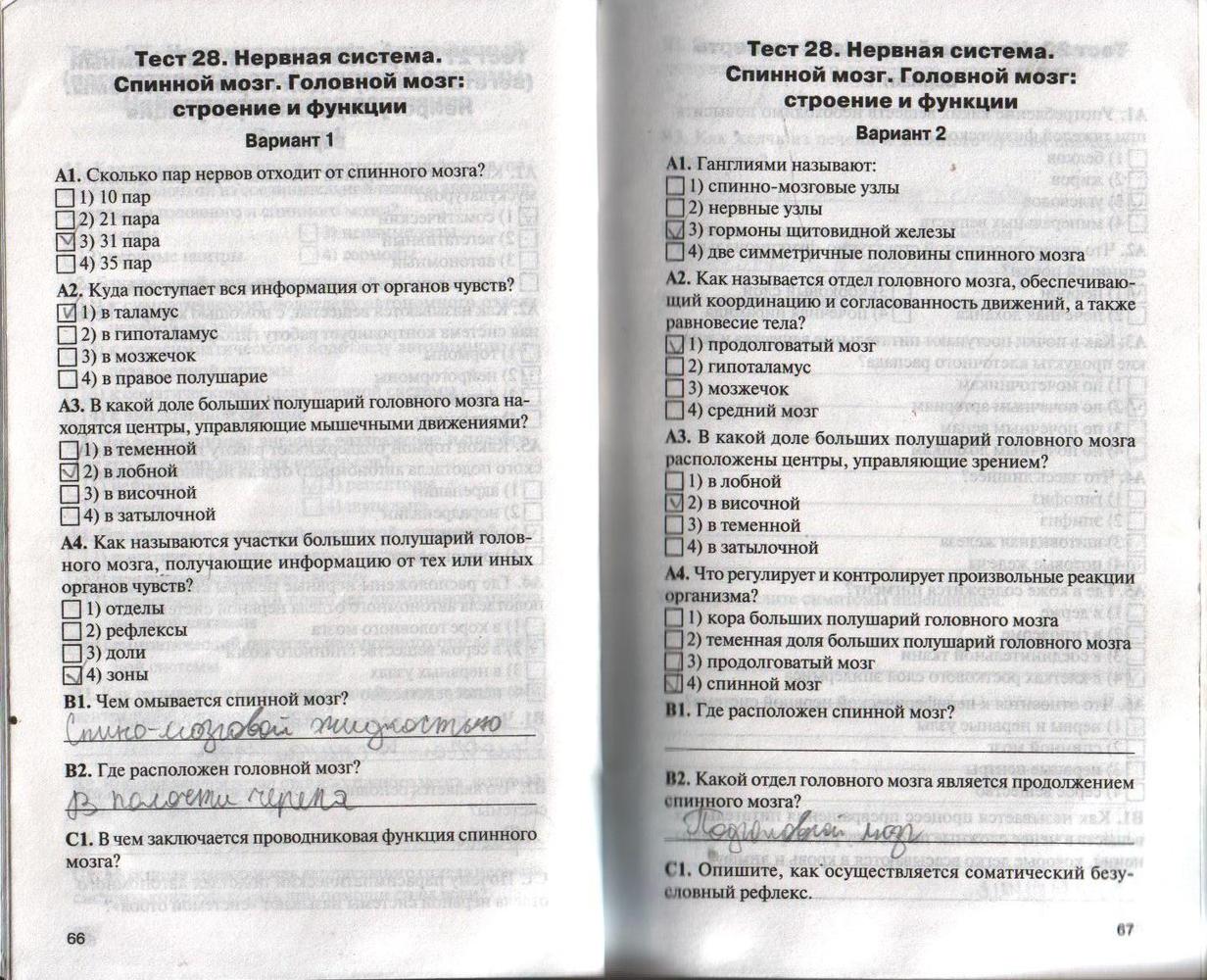 Контрольно-измерительные материалы (КИМ), 8 класс, Богданов Н.А., 2015, задание: стр. 66-67