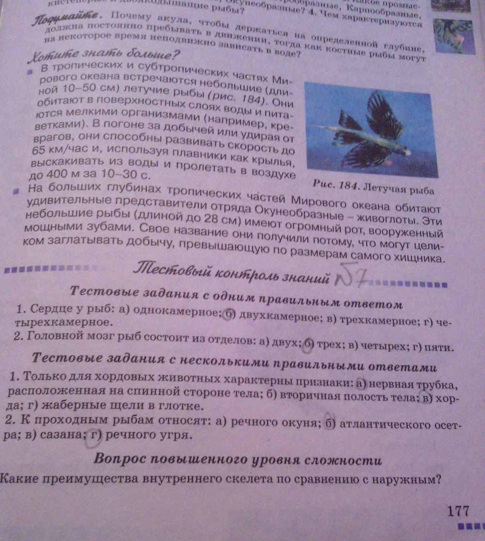 Рабочая тетрадь - Тесты, 8 класс, Серебряков В.В., Балан П.Г., 2011, задание: стр.177