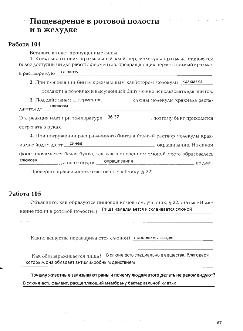 Рабочая тетрадь, 8 класс, Драгомилов, Маш, 2007 - 2016, Часть 1 Задание: 67