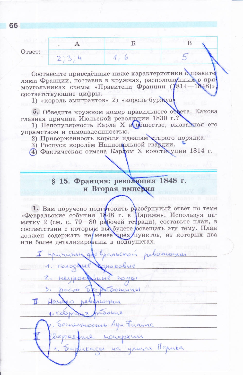 Рабочая тетрадь, 8 класс, Мищенко Т.М., 2014, задание: стр. 66