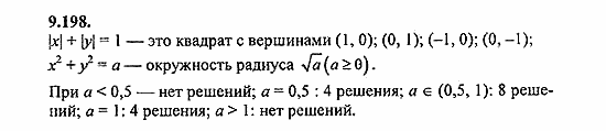 Сборник задач, 8 класс, Галицкий, Гольдман, 2011, Нелинейные системы уравнений Задание: 9.198