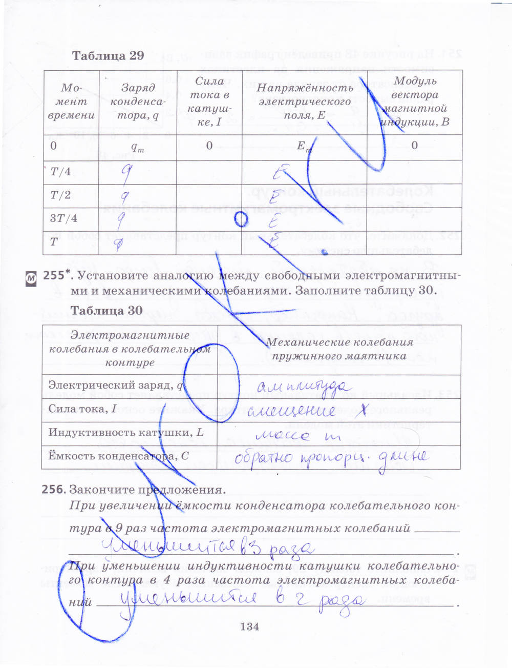 Рабочая тетрадь, 9 класс, Пурышева Н.С. Важеевская Н.Е., 2014, задание: стр. 134
