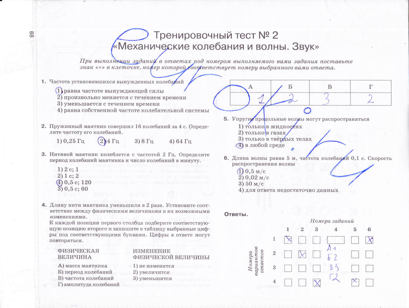 Рабочая тетрадь. К учебнику А.В. Перышкина, 9 класс, Е.М. Гутник, 2015, задание: стр. 88