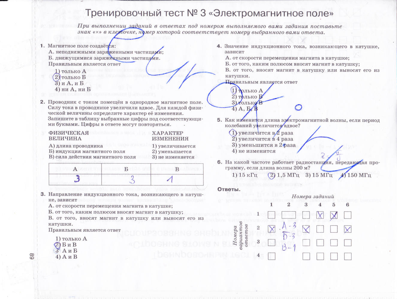 Рабочая тетрадь. К учебнику А.В. Перышкина, 9 класс, Е.М. Гутник, 2015, задание: стр. 89