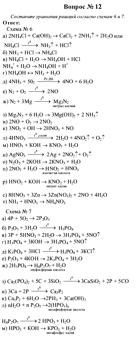 Химия, 9 класс, Рудзитис Г.Е. Фельдман Ф.Г., 2001-2012, №24-27, Вопросы Задача: 12