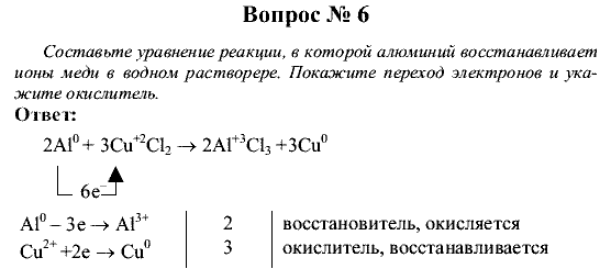 Химия, 9 класс, Рудзитис Г.Е. Фельдман Ф.Г., 2001-2012, Вопросы Задача: 6