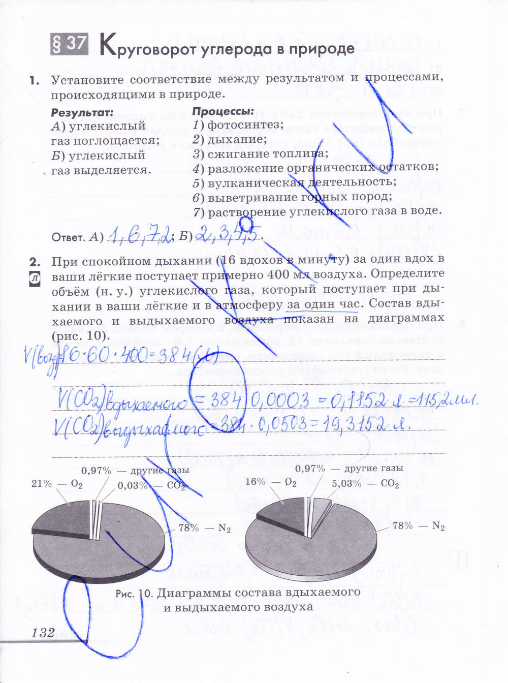 Рабочая тетрадь, 9 класс, Еремин В.В. Дроздов А.А. Шипарева Г.А., 2015, задание: стр. 132