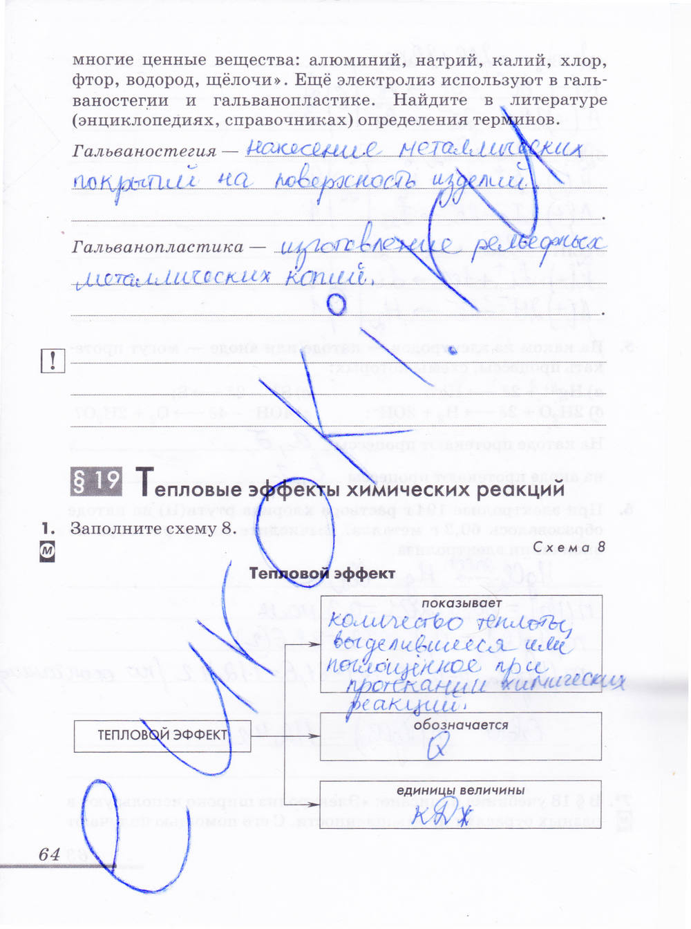 Рабочая тетрадь, 9 класс, Еремин В.В. Дроздов А.А. Шипарева Г.А., 2015, задание: стр. 64