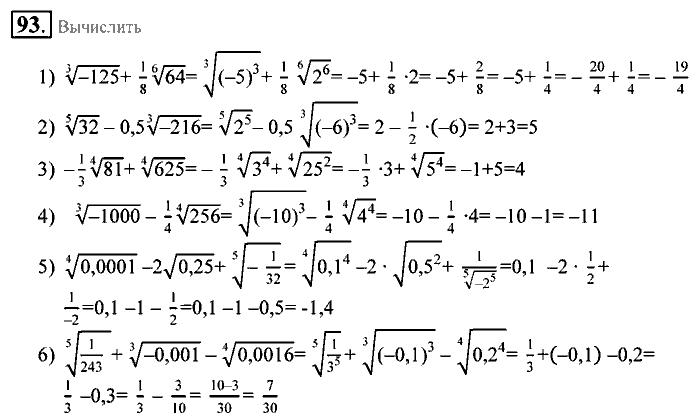 Алгебра, 9 класс, Алимов, Колягин, 2001, Проверь себя Задание: 93