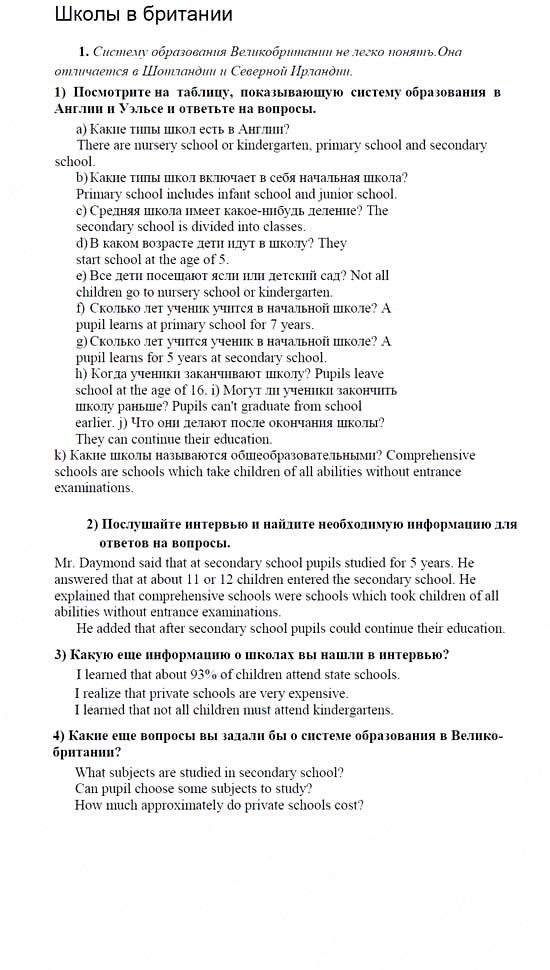 Английский язык, 9 класс, Кузовлев, Лапа, 2008, UNIT 5. Какими вы будете?, I. Школы в Британии Задание: 1
