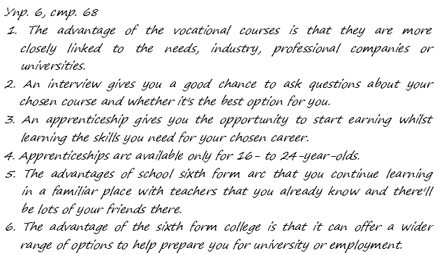 Enjoy English Students Book и WorkBook учебник / рабочая тетрадь, 9 класс, Биболетова, 2010, Юнит 4. MAKE YOUR CHOICE, MAKE YOUR LIFE, Задания из рабочей тетради, Section 1 Задача: 6