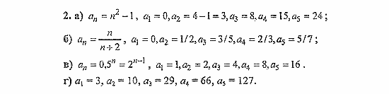 Дидактические материалы, 9 класс, Макарычев, Миндюк, 2005 / 2010, Итоговое повторение, Арифметическая и геометрическая прогрессии Задание: 2