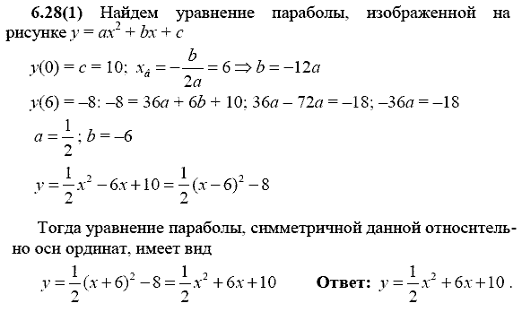 Сборник заданий для подготовки к ГИА, 9 класс, Кузнецова Л.В., 2007-2011, Раздел II Задание: 6.28(1)