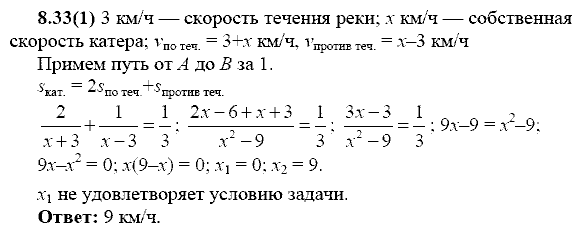 Сборник заданий для подготовки к ГИА, 9 класс, Кузнецова Л.В., 2007-2011, Раздел II Задание: 8.33(1)