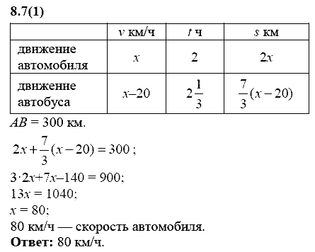 Сборник заданий для подготовки к ГИА, 9 класс, Кузнецова Л.В., 2007-2011, Раздел II Задание: 8.7(1)