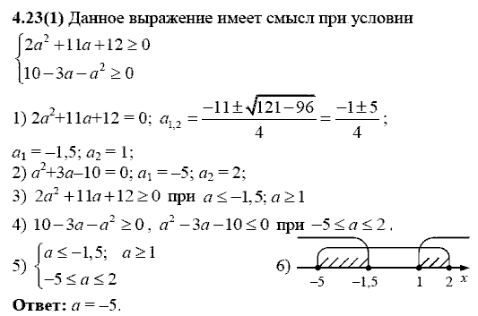 Сборник заданий для подготовки к ГИА, 9 класс, Кузнецова Л.В., 2007-2011, Раздел II Задание: 4.23(1)