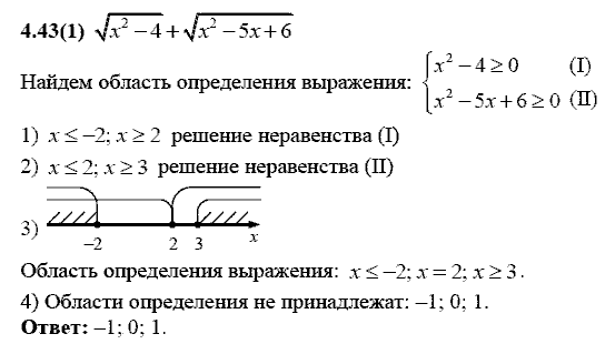 Сборник заданий для подготовки к ГИА, 9 класс, Кузнецова Л.В., 2007-2011, Раздел II Задание: 4.43(1)