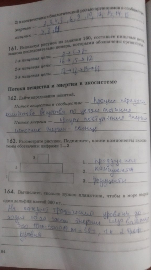 Рабочая тетрадь. Введение в общую биологию, 9 класс, Пасечник В.В., Швецов Г.Г., 2011, задание: Стр. 84