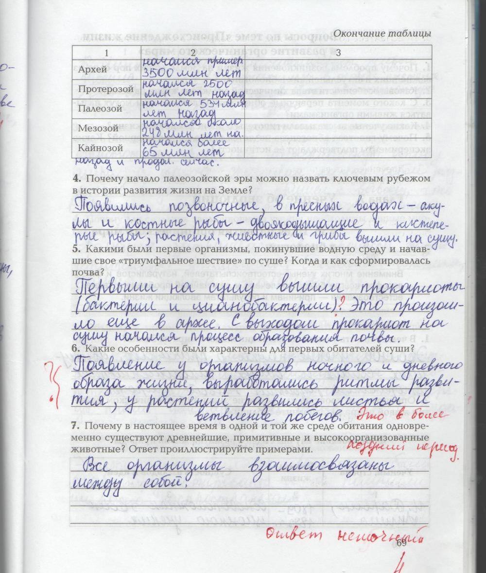 Рабочая тетрадь, 9 класс, Козлова Т.А. Кучменко В.С., 2013, задание: стр. 69