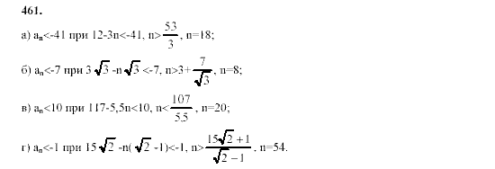 Алгебра, 9 класс, Мордкович А.Г. Мишустина Т.Н. Тульчинская Е.Е., 2003 - 2009, задание: 461