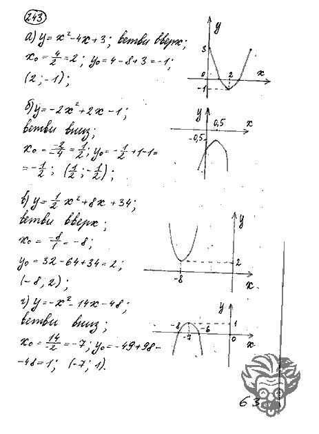 Алгебра, 9 класс, Дорофеев, Суворова, 2011 - 2015, задание: 243