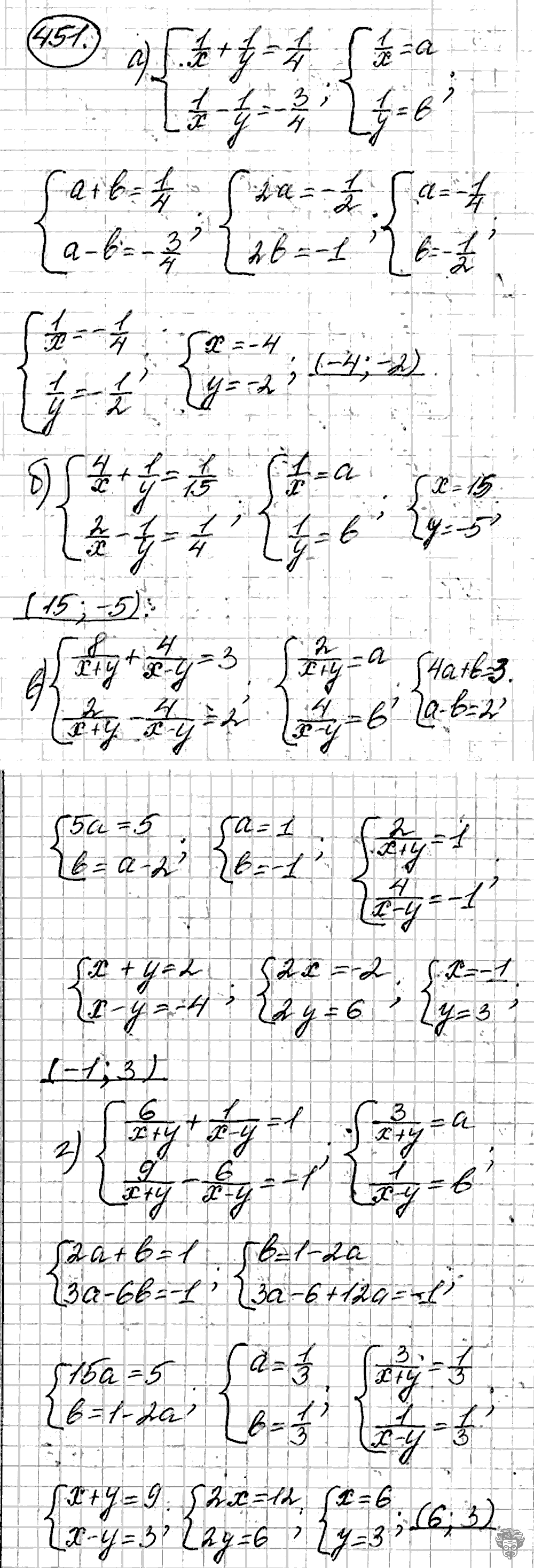 Алгебра, 9 класс, Дорофеев, Суворова, 2011 - 2015, задание: 451