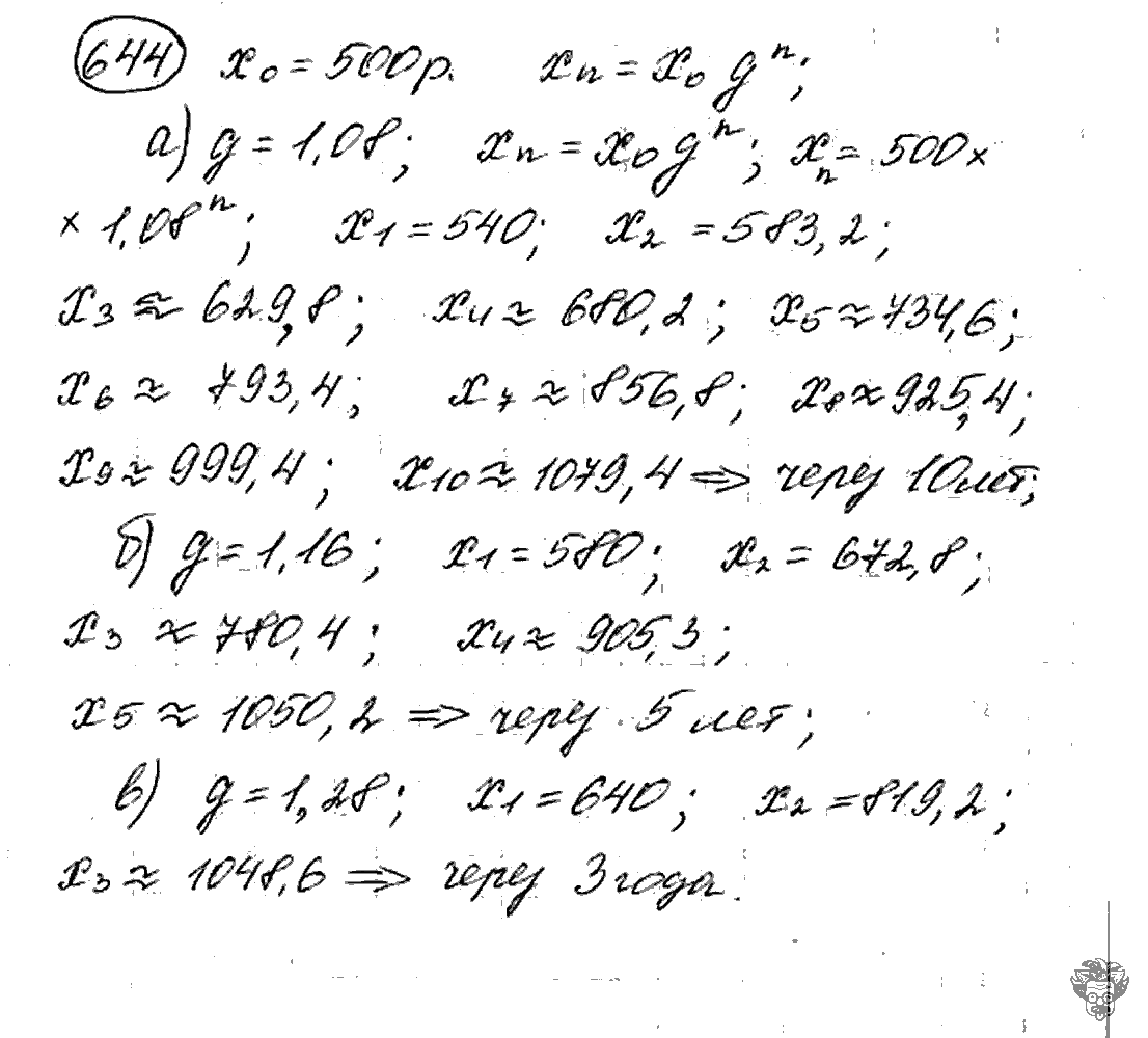 Алгебра, 9 класс, Дорофеев, Суворова, 2011 - 2015, задание: 644