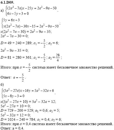 Сборник задач для аттестации, 9 класс, Шестаков С.А., 2004, задание: 6_1_D09
