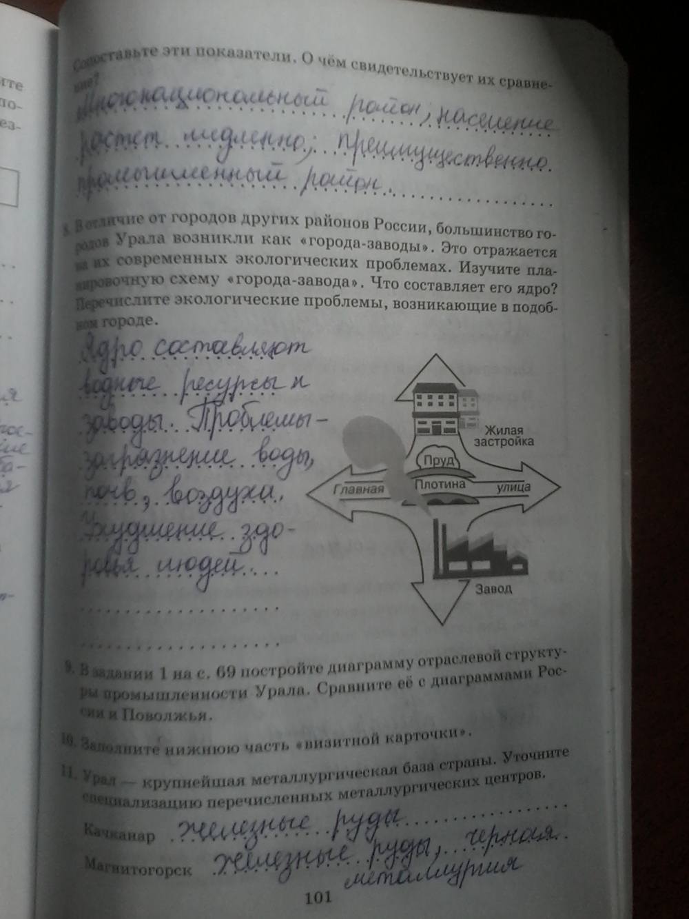 Рабочая тетрадь, 9 класс, Дронов, Ром, 2011, задание: стр. 101