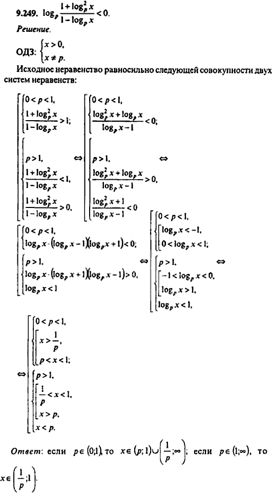 Сборник задач по математике, 9 класс, Сканави, 2006, задача: 9_249