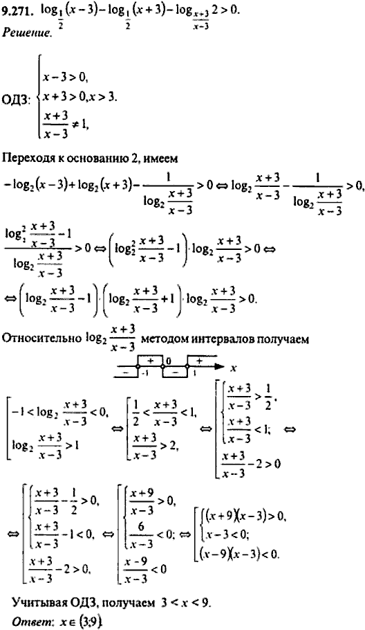 Сборник задач по математике, 9 класс, Сканави, 2006, задача: 9_271
