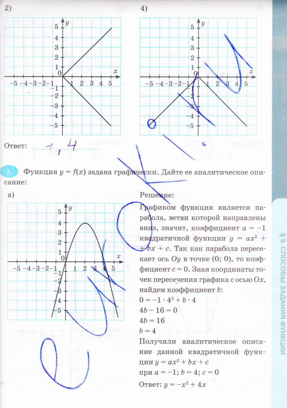 Рабочая тетрадь. К учебнику А.Г. Мордковича, 9 класс, Ключникова Е.М. Комиссарова И.В., 2013, задание: стр. 79