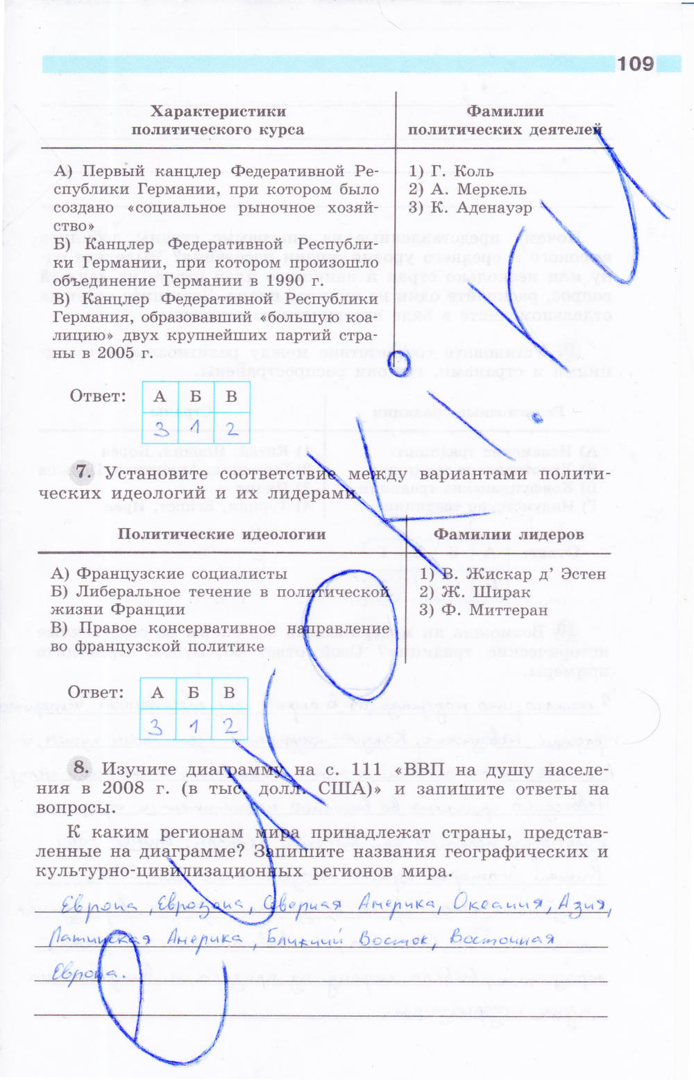 Рабочая тетрадь, 9 класс, Сороко-Цюпа О. С., Сороко-Цюпа А. О., 2015, задание: стр. 109