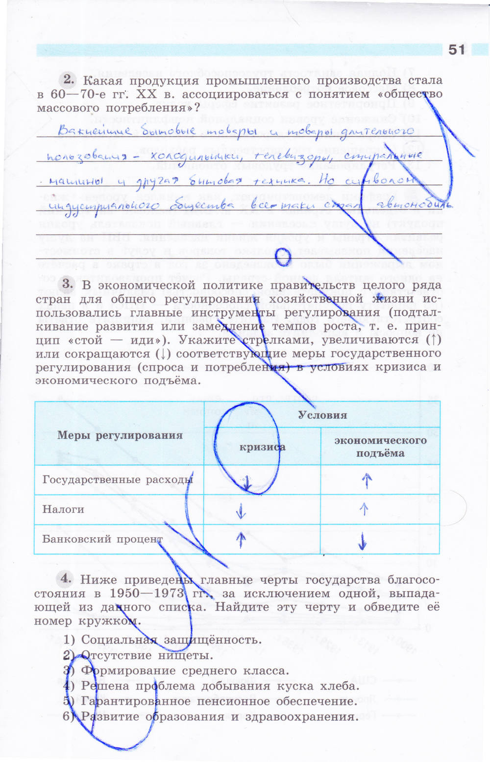 Рабочая тетрадь, 9 класс, Сороко-Цюпа О. С., Сороко-Цюпа А. О., 2015, задание: стр. 51