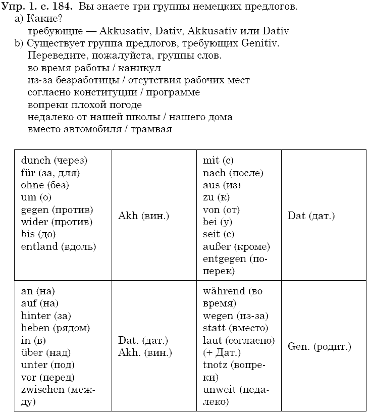 Немецкий язык, 9 класс, Бим И.Л. Садомова Л.В., 2014, 4. Грамматика систематизирует язык и объясняет его Задание: 1