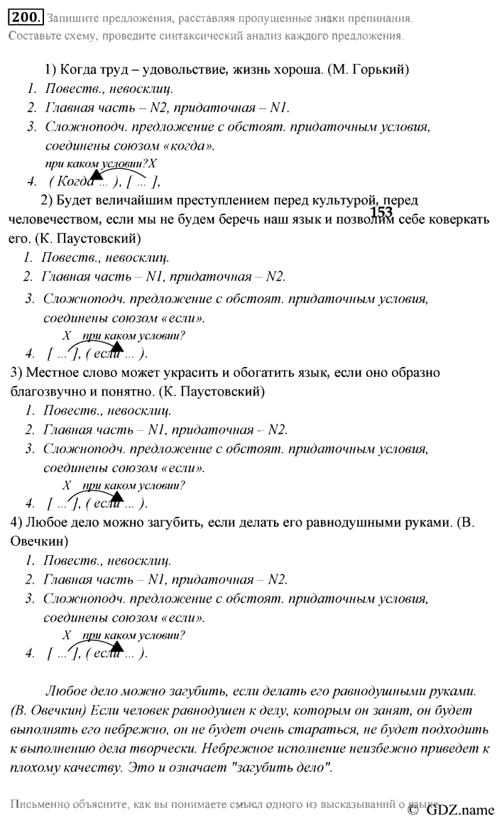 Русский язык, 9 класс, Разумовская, Львова, 2011, задание: 200