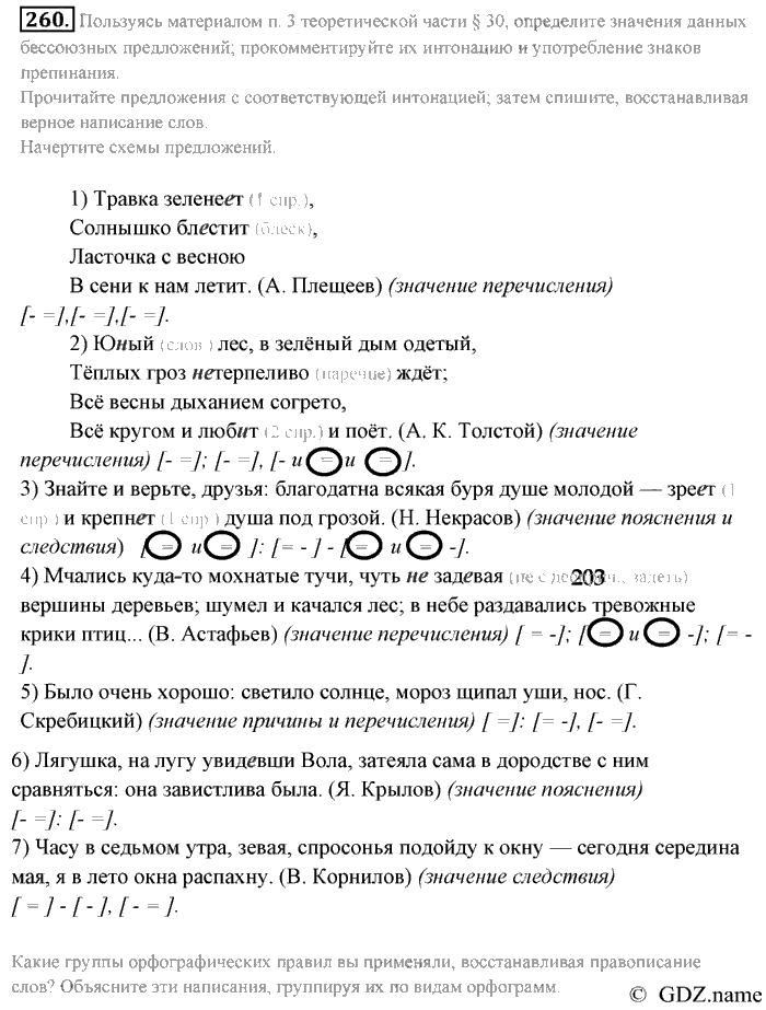 Русский язык, 9 класс, Разумовская, Львова, 2011, задание: 260