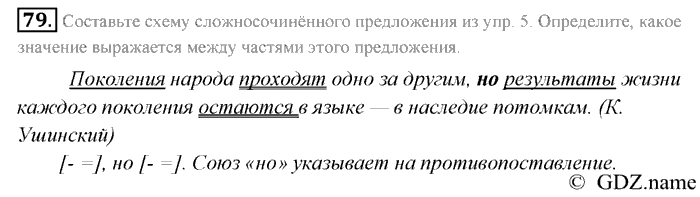 Русский язык, 9 класс, Разумовская, Львова, 2011, задание: 79