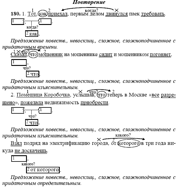 Русский язык, 9 класс, Тростенцова Л.А. Ладыженская Т.А., 2013 - 2015, задание: 180