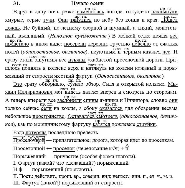 Русский язык, 9 класс, Тростенцова Л.А. Ладыженская Т.А., 2013 - 2015, задание: 31