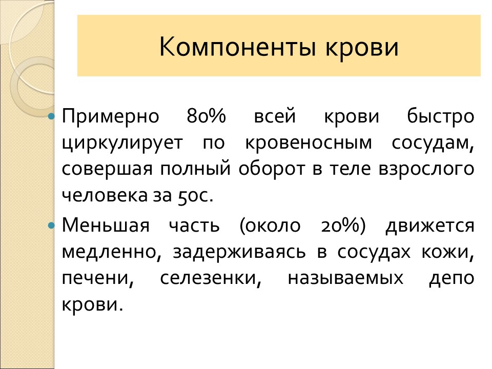 Кровь ее состав и функции