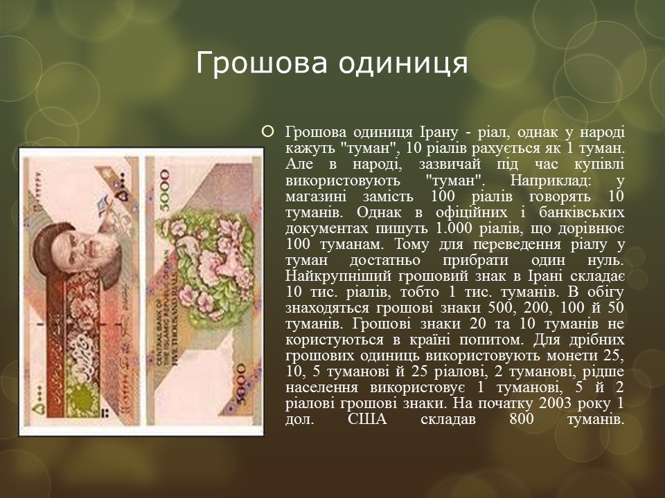 Економіко-географічна характеристика Ірану