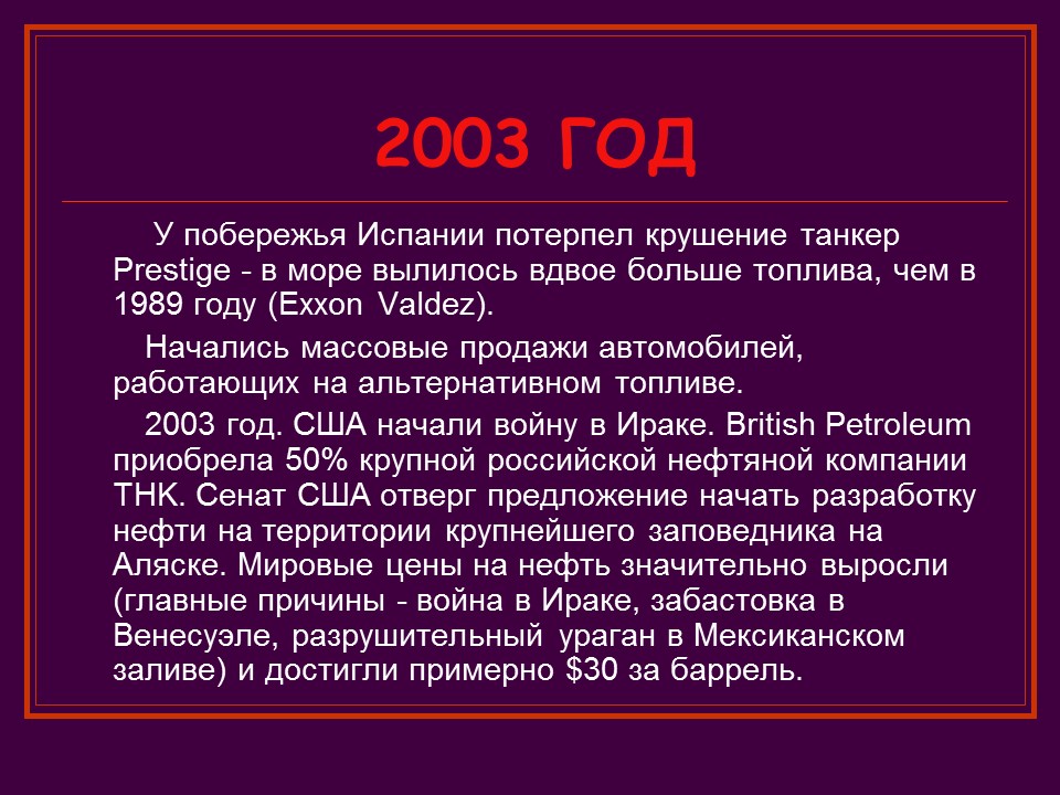 Краткая история нефти