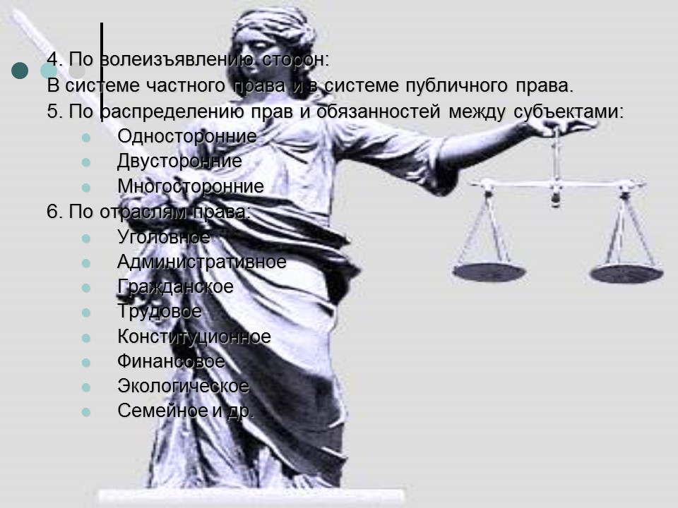 Особенности правоотношения