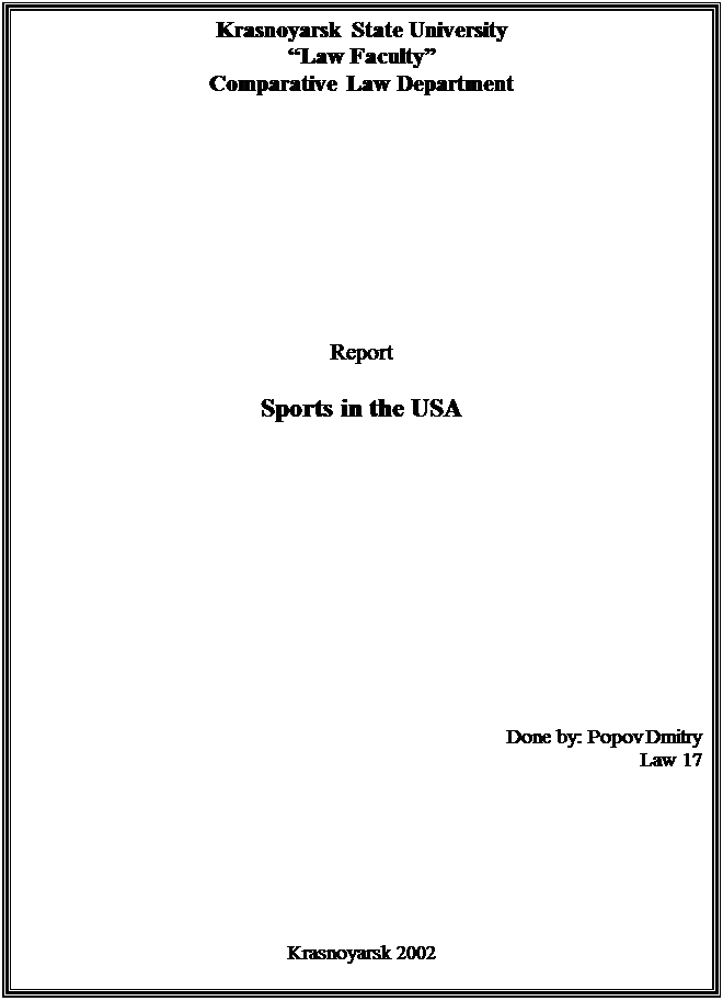 Sports in the USA