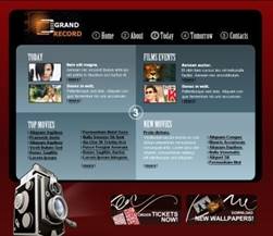 Designing a website for a new company "Grand Record" cinema