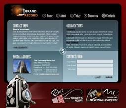 Designing a website for a new company "Grand Record" cinema