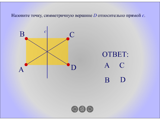 симметричные вершины квадрата
